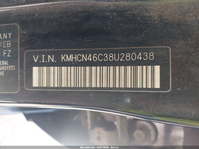 Aukcja sprzedaży 2008 Hyundai Accent Gls, vin: KMHCN46C38U280438, numer aukcji: 44951423
