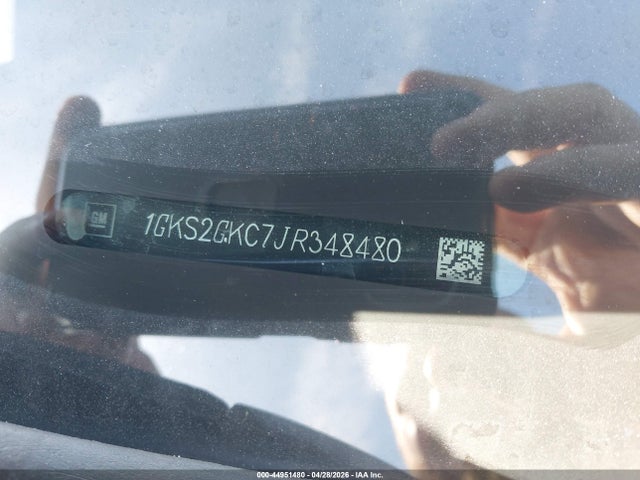 44951480 :رقم المزاد ، 1GKS2GKC7JR348480 vin ، 2018 Gmc Yukon Xl Slt مزاد بيع