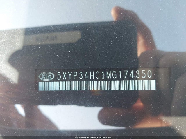 44951530 :رقم المزاد ، 5XYP34HC1MG174350 vin ، 2021 Kia Telluride Ex مزاد بيع