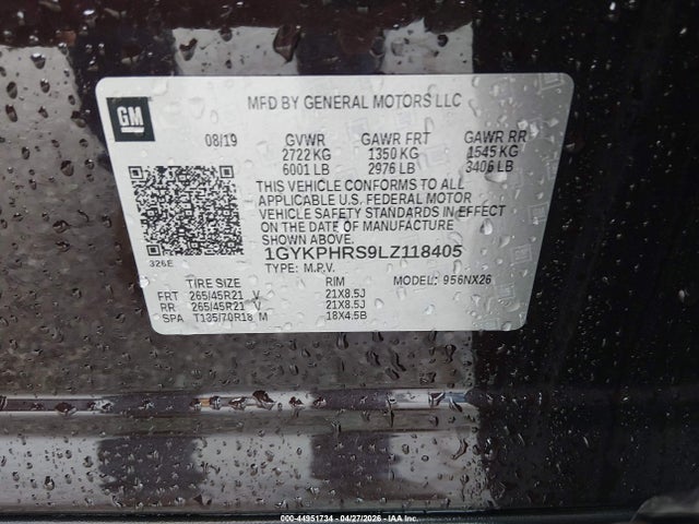 Продажа на аукционе авто 2020 Cadillac Xt6 Awd Sport, vin: 1GYKPHRS9LZ118405, номер лота: 44951734