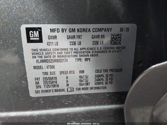 Продаж на аукціоні авто 2021 Buick Encore Gx Fwd Select, vin: KL4MMDS25MB052174, номер лоту: 44952000