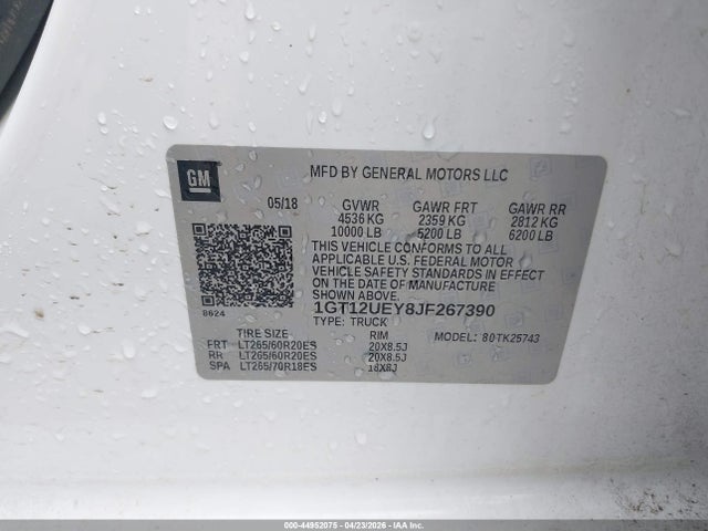Aukcja sprzedaży 2018 Gmc Sierra 2500hd Denali, vin: 1GT12UEY8JF267390, numer aukcji: 44952075