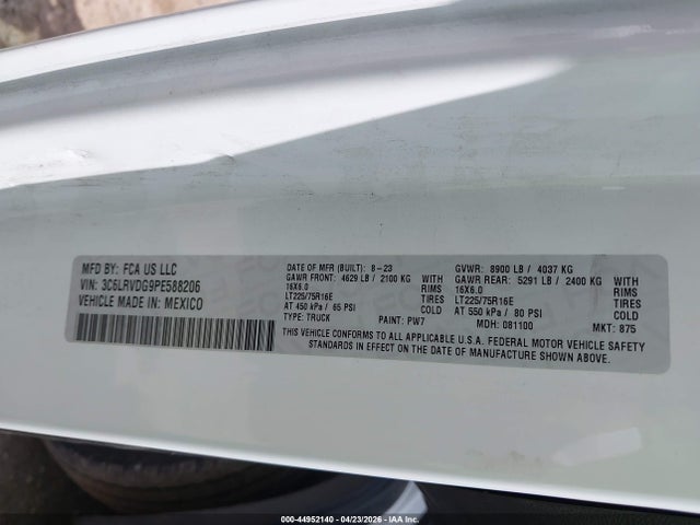 3C6LRVDG9PE588206 RAM Promaster 2500