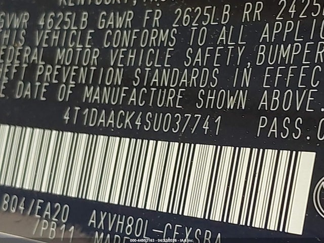 Toyota CAMRY SE 2025 4T1DAACK4SU037741 Image 9