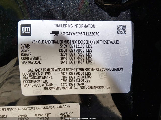 Aukcja sprzedaży 2024 Chevrolet Silverado 3500hd 4wd  Standard Bed High Country, vin: 2GC4YVEY5R1122070, numer aukcji: 44952226