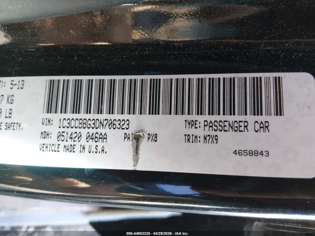 Продажа на аукционе авто 2013 Chrysler 200 Touring, vin: 1C3CCBBG3DN706323, номер лота: 44952325