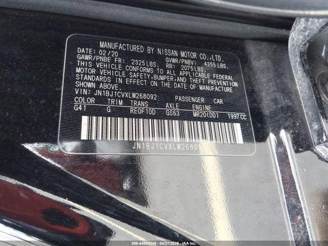 Продажа на аукционе авто 2020 Nissan Rogue Sport Sv Fwd Xtronic Cvt, vin: JN1BJ1CVXLW268092, номер лота: 44952349