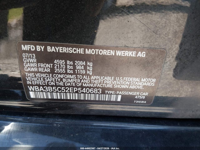 Aukcja sprzedaży 2014 Bmw 328i Xdrive, vin: WBA3B5C52EP540683, numer aukcji: 44952367