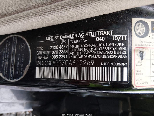 Продаж на аукціоні авто 2012 Mercedes-benz C 300 Luxury 4matic/sport 4matic, vin: WDDGF8BBXCA642269, номер лоту: 44952372