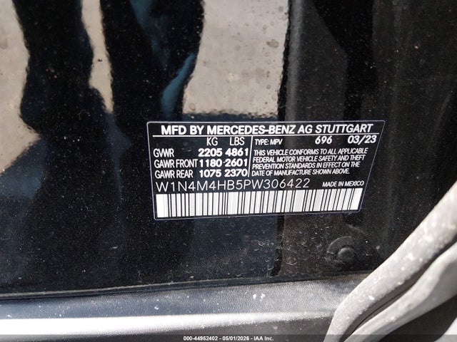 Продаж на аукціоні авто 2023 Mercedes-benz Glb 250 4matic, vin: W1N4M4HB5PW306422, номер лоту: 44952402