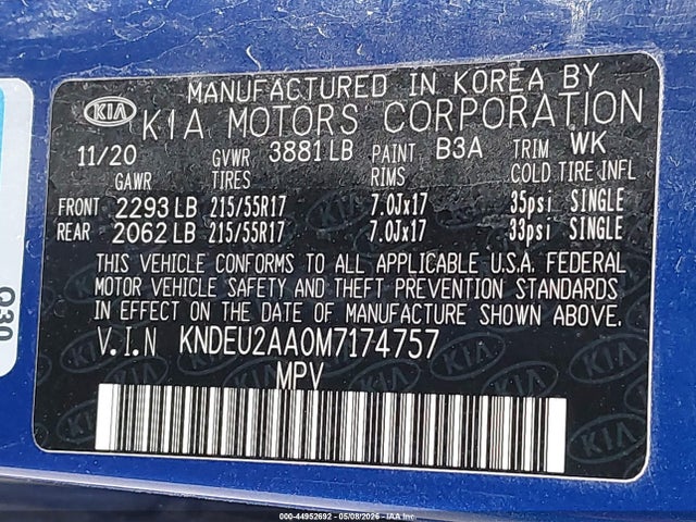 Продаж на аукціоні авто 2021 Kia Seltos S, vin: KNDEU2AA0M7174757, номер лоту: 44952692