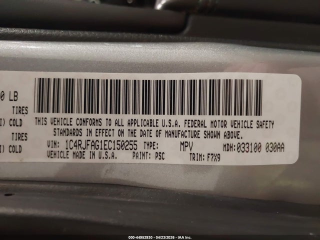 Продаж на аукціоні авто 2014 Jeep Grand Cherokee Laredo, vin: 1C4RJFAG1EC150255, номер лоту: 44952930