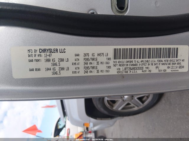 Aukcja sprzedaży 2008 Jeep Patriot Sport, vin: 1J8FF28W08D635939, numer aukcji: 44953147