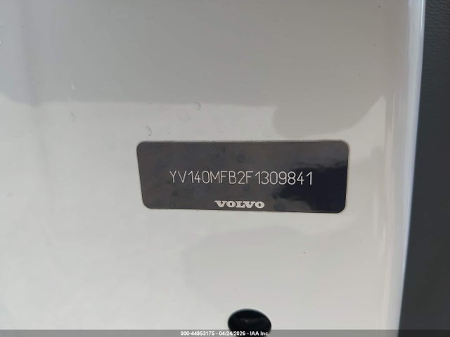 44953175 :رقم المزاد ، YV140MFB2F1309841 vin ، 2015 Volvo S60 T5 Premier مزاد بيع