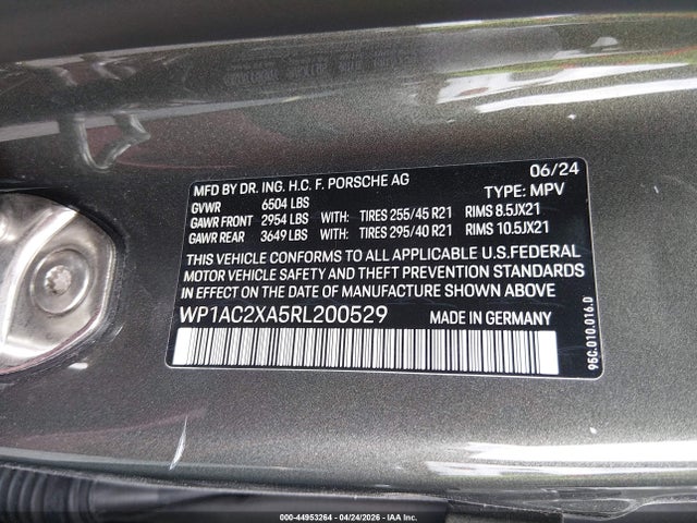 WP1AC2XA5RL200529 Porsche Macan Electric Turbo