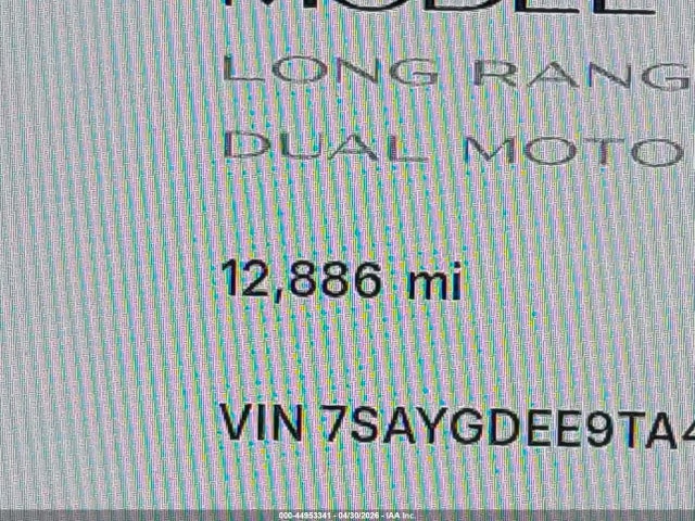 44953341 :رقم المزاد ، 7SAYGDEE9TA457860 vin ، 2026 Tesla Model Y All-wheel Drive/long Range Launch Series/premium All-wheel Drive مزاد بيع