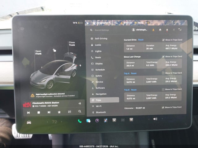 Aukcja sprzedaży 2021 Tesla Model 3 Standard Range Plus Rear-wheel Drive, vin: 5YJ3E1EAXMF099603, numer aukcji: 44953370