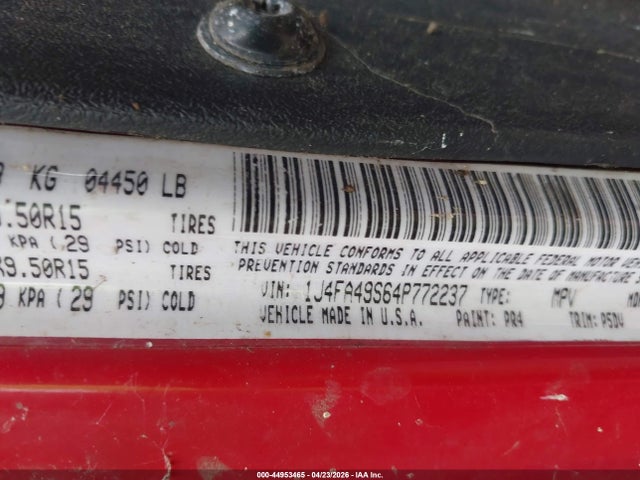 Aukcja sprzedaży 2004 Jeep Wrangler Sport, vin: 1J4FA49S64P772237, numer aukcji: 44953465