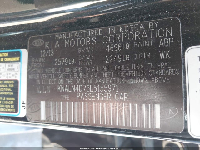 Продажа на аукционе авто 2014 Kia Cadenza Limited, vin: KNALN4D73E5155971, номер лота: 44953505