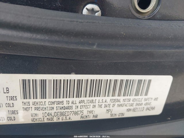 44953595 :رقم المزاد ، 1C4NJDEB6ED770675 vin ، 2014 Jeep Compass Latitude مزاد بيع
