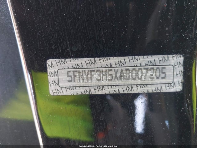 Aukcja sprzedaży 2010 Honda Pilot Ex-l, vin: 5FNYF3H5XAB007205, numer aukcji: 44953753