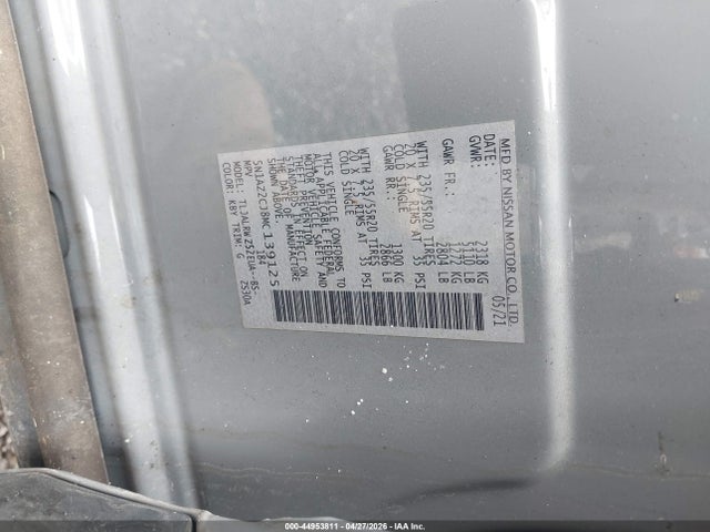 Продаж на аукціоні авто 2021 Nissan Murano Sl Fwd, vin: 5N1AZ2CJ8MC139125, номер лоту: 44953811