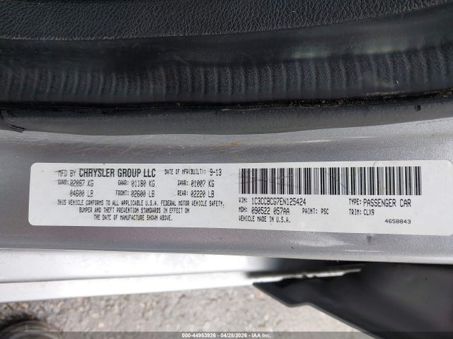 44953926 :رقم المزاد ، 1C3CCBCG7EN125424 vin ، 2014 Chrysler 200 Limited مزاد بيع
