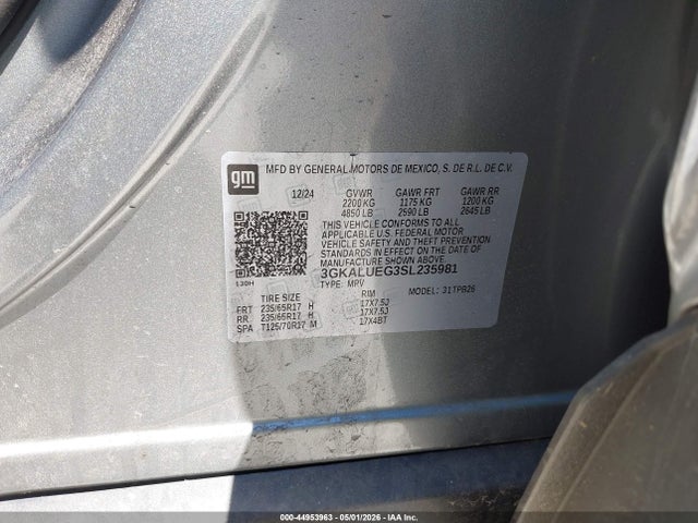 44953963 :رقم المزاد ، 3GKALUEG3SL235981 vin ، 2025 Gmc Terrain Awd Elevation مزاد بيع