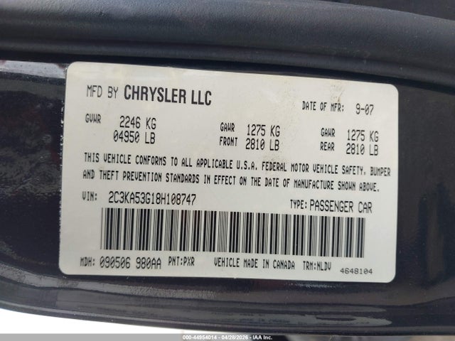 Aukcja sprzedaży 2008 Chrysler 300 Touring, vin: 2C3KA53G18H108747, numer aukcji: 44954014
