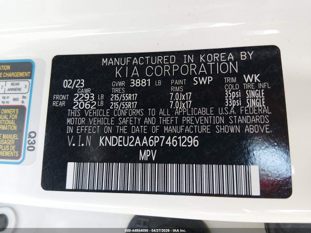Продаж на аукціоні авто 2023 Kia Seltos S, vin: KNDEU2AA6P7461296, номер лоту: 44954090
