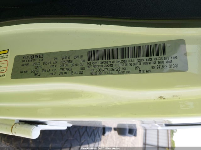 Aukcja sprzedaży 2018 Jeep Wrangler Jk Unlimited Sahara 4x4, vin: 1C4BJWEG5JL937523, numer aukcji: 44954158