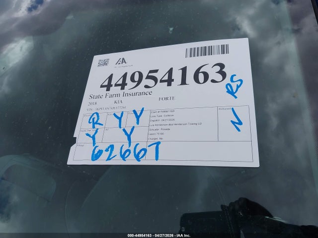 3KPFL4A74JE177261 KIA FORTE S