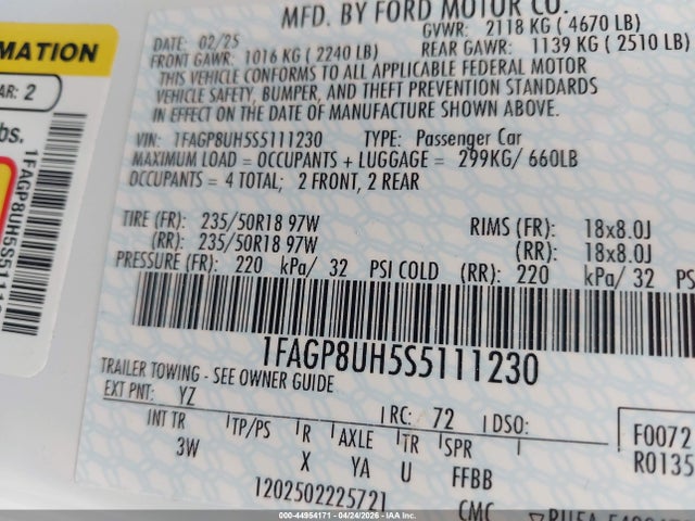 Ford Mustang Ecoboost Premium 2025 1FAGP8UH5S5111230 Image 9