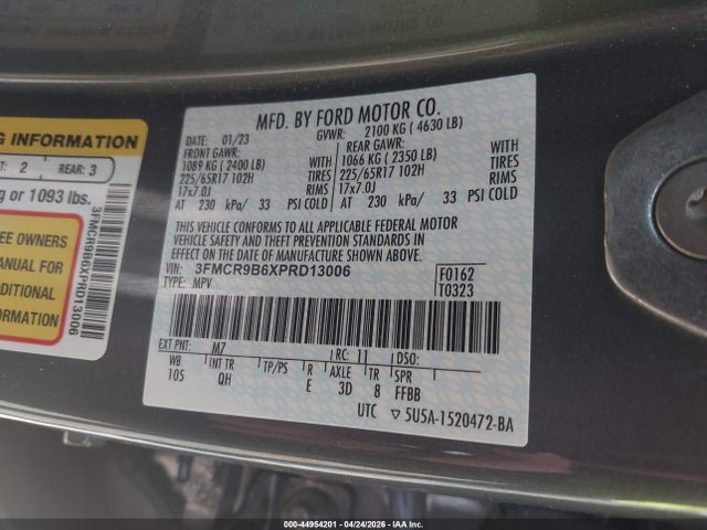 Ford Bronco Sport Big Bend 2023 3FMCR9B6XPRD13006 Image 9