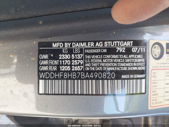 Продаж на аукціоні авто 2011 Mercedes-benz E 350 4matic, vin: WDDHF8HB7BA490820, номер лоту: 44954229