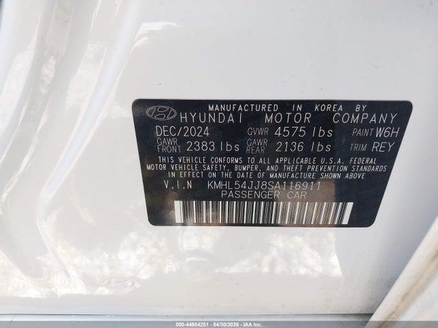 KMHL54JJ8SA116911 Hyundai Sonata Hybrid Limited