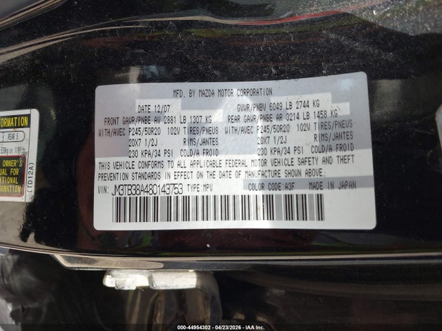 Продаж на аукціоні авто 2008 Mazda Cx-9 Grand Touring, vin: JM3TB38A480143753, номер лоту: 44954302