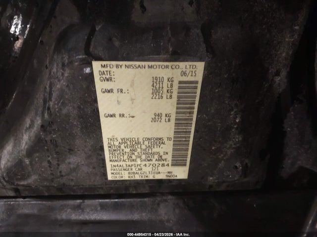 Nissan Altima 2.5 S 2015 1N4AL3AP1FC470284 Image 9