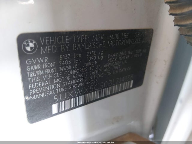 Aukcja sprzedaży 2011 Bmw X3 Xdrive28i, vin: 5UXWX5C50BL714138, numer aukcji: 44954328