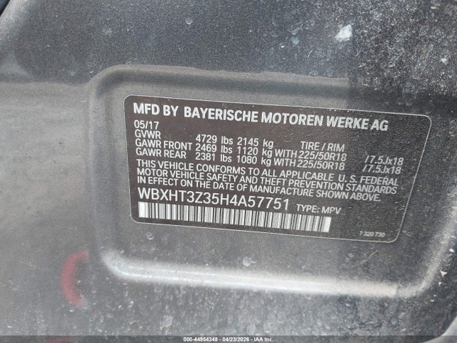 Продаж на аукціоні авто 2017 Bmw X1 Xdrive28i, vin: WBXHT3Z35H4A57751, номер лоту: 44954348