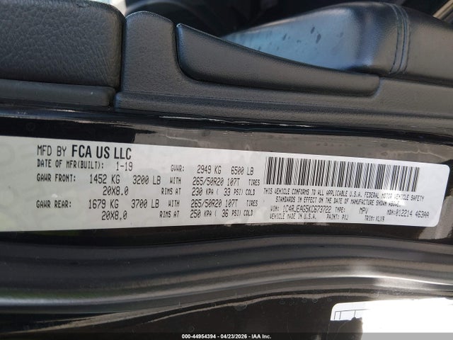 1C4RJEAG5KC673722 Jeep Grand Cherokee Altitude 4x2