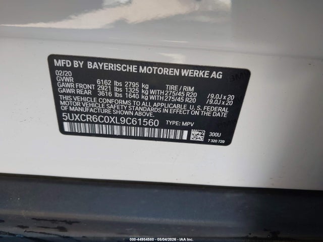 5UXCR6C0XL9C61560 BMW X5 Xdrive40i