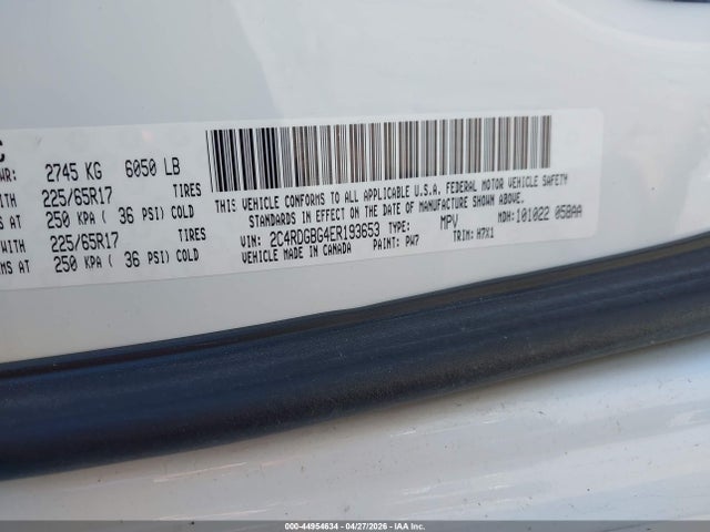 2014 Dodge Grand Caravan American Value Pkg მანქანა იყიდება აუქციონზე, vin: 2C4RDGBG4ER193653, აუქციონის ნომერი: 44954634