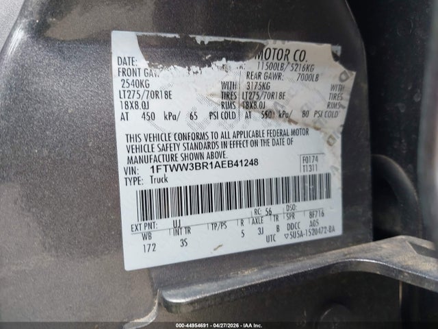 Продажа на аукционе авто 2010 Ford F-350 Cabela's/harley-davidson/king Ranch/lariat/xl/xlt, vin: 1FTWW3BR1AEB41248, номер лота: 44954691