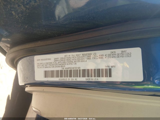 44954706 :رقم المزاد ، 4S4BP62C687331484 vin ، 2008 Subaru Outback 2.5i Limited/2.5i Limited L.l. Bean Edition مزاد بيع