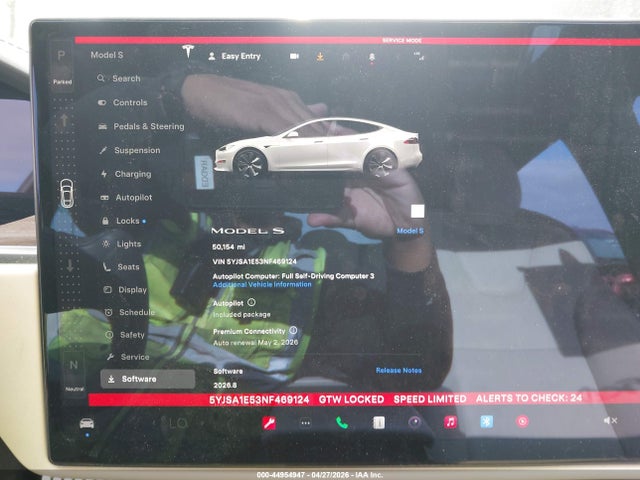 2022 Tesla Model S Dual Motor All-wheel Drive მანქანა იყიდება აუქციონზე, vin: 5YJSA1E53NF469124, აუქციონის ნომერი: 44954947