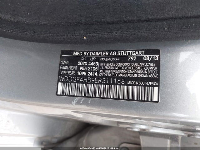 Aukcja sprzedaży 2014 Mercedes-benz C 250 Sport, vin: WDDGF4HB9ER311168, numer aukcji: 44954965