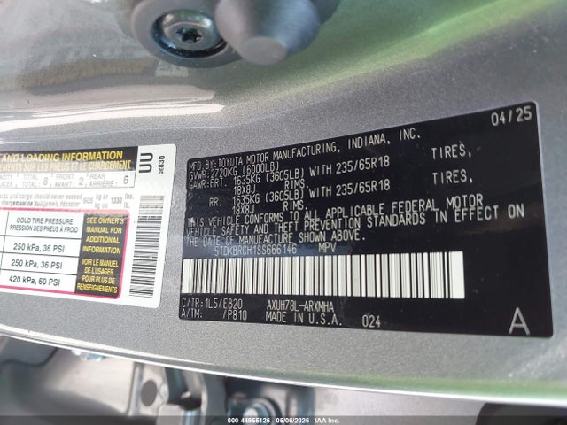 5TDKBRCH1SS666146 Toyota Highlander Hybrid Xle