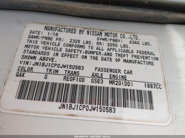 Aukcja sprzedaży 2018 Nissan Rogue Sport S, vin: JN1BJ1CP0JW150583, numer aukcji: 44955128