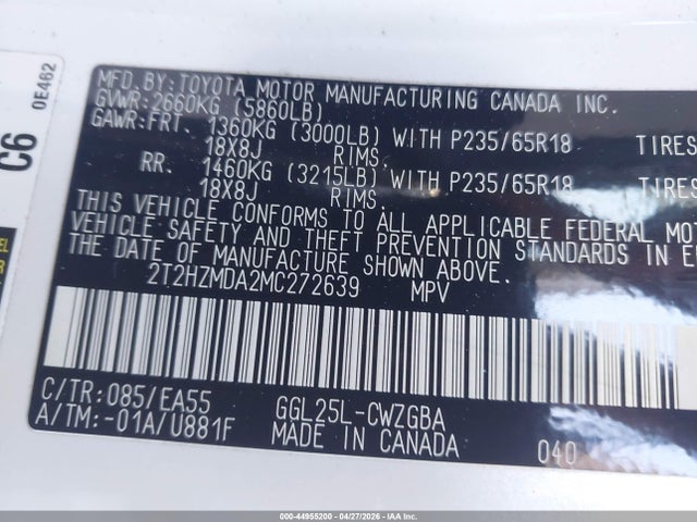 Продажа на аукционе авто 2021 Lexus Rx 350, vin: 2T2HZMDA2MC272639, номер лота: 44955200
